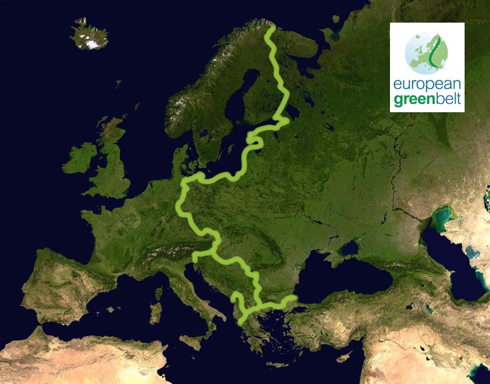 Satellitenbild von Europa mit dem Grnen Band